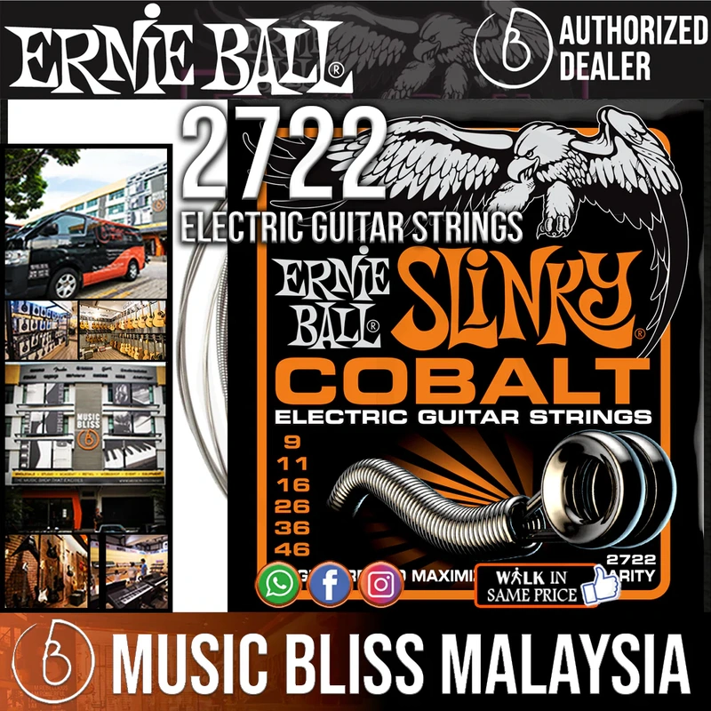 Ernie Ball 2722 Hybrid Slinky Cobalt Electric Guitar Strings (9-46)