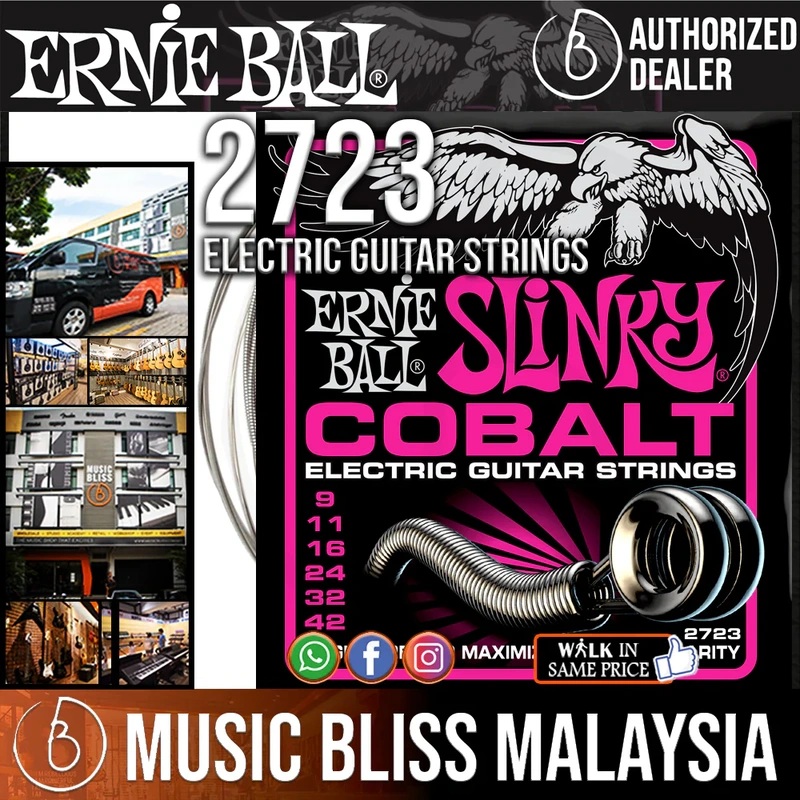 Ernie Ball 2723 Super Slinky Cobalt Electric Guitar Strings (9-42)