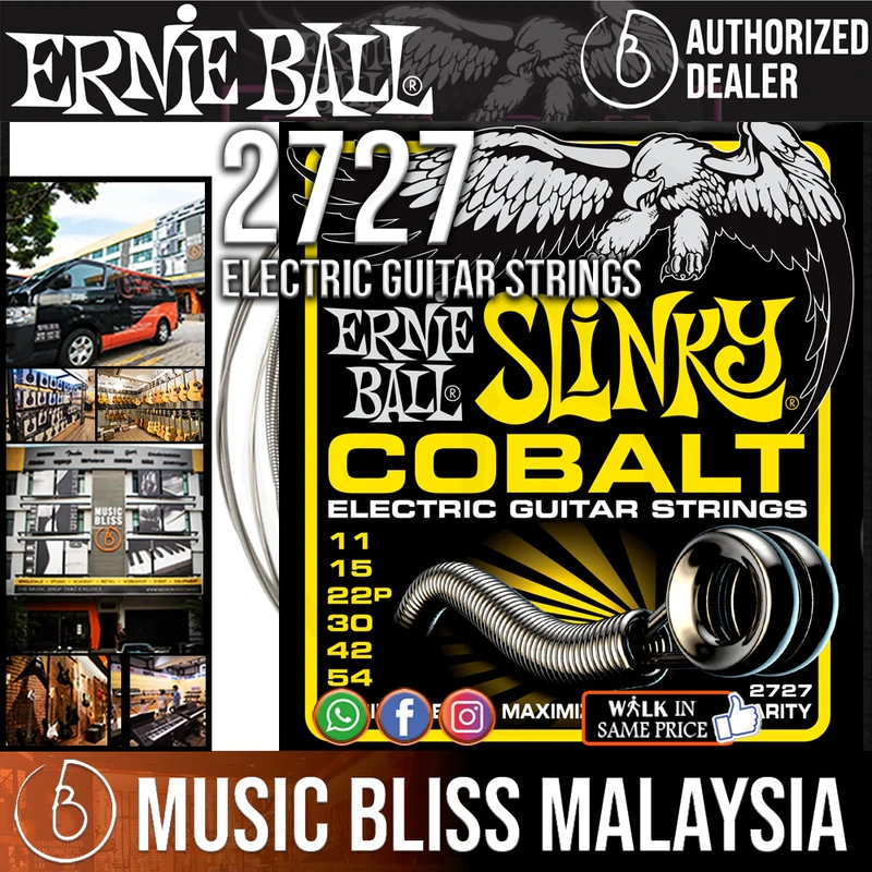 Ernie Ball 2727 Beefy Slinky Cobalt Electric Guitar Strings (11-54)