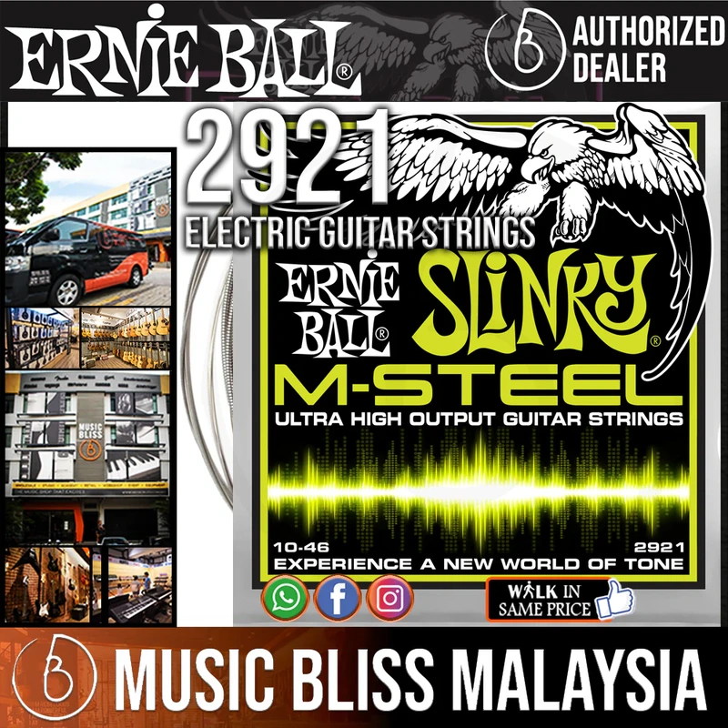 Ernie Ball 2921 Regular Slinky M-Steel Electric Guitar Strings (10-46)