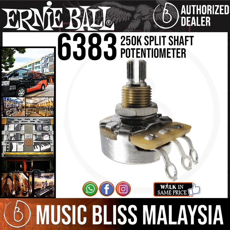 Ernie Ball 6383 250K Split Shaft Potentiometer