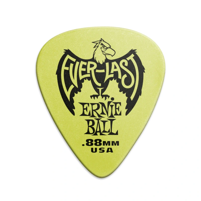 Ernie Ball .88mm Green Everlast Guitar Pick - Each
