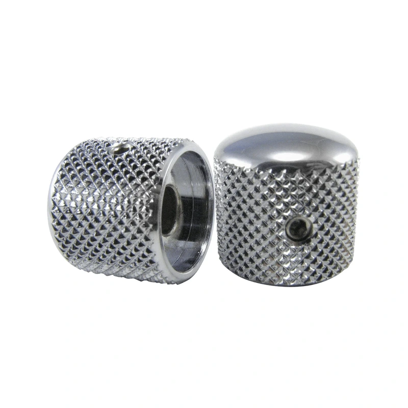 Ernie Ball Chrome Plated Brass Dome Knobs, Telecaster Style, Pair