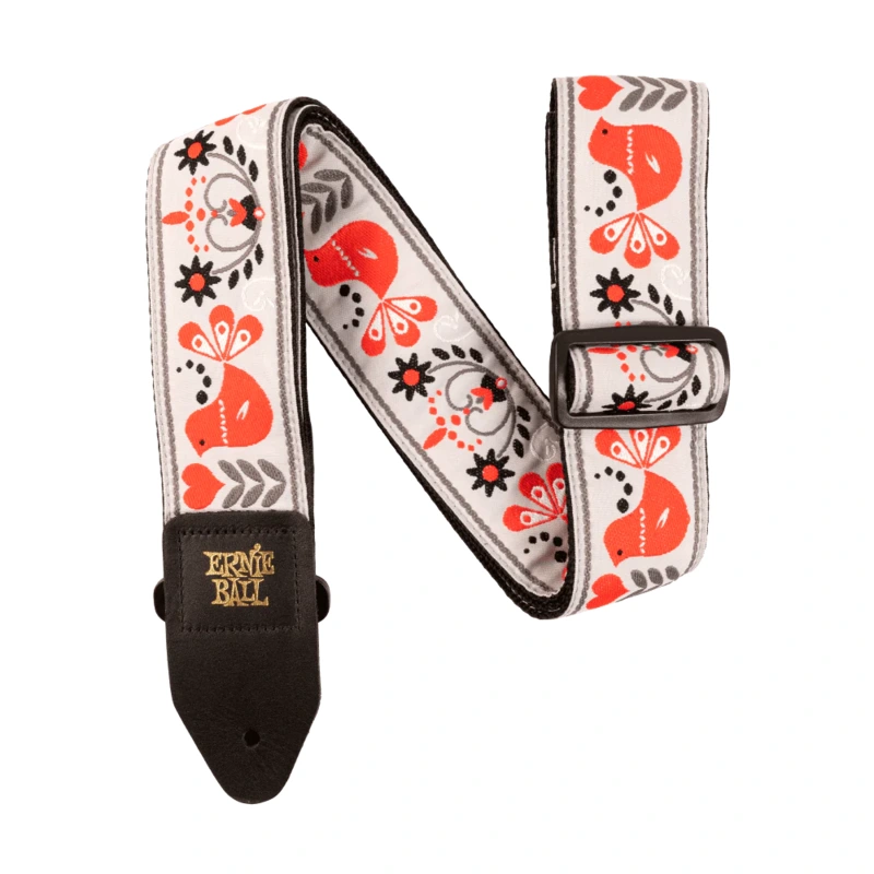 Ernie Ball Jacquard Guitar Strap Red Bird Winter