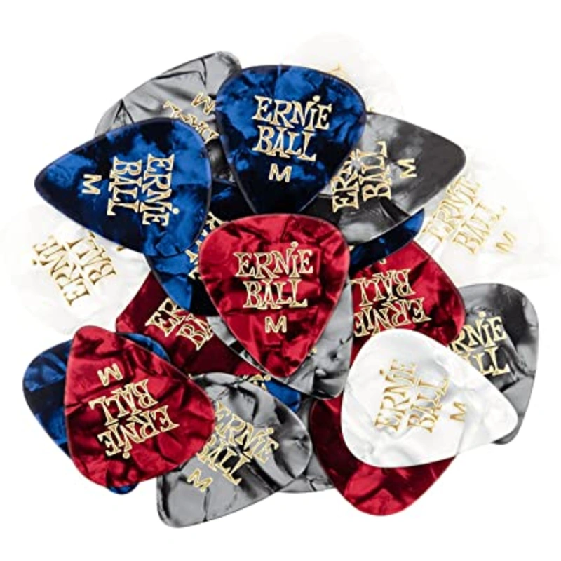 Ernie Ball Medium Assorted Color Pearloid Cellulose Pick-Each