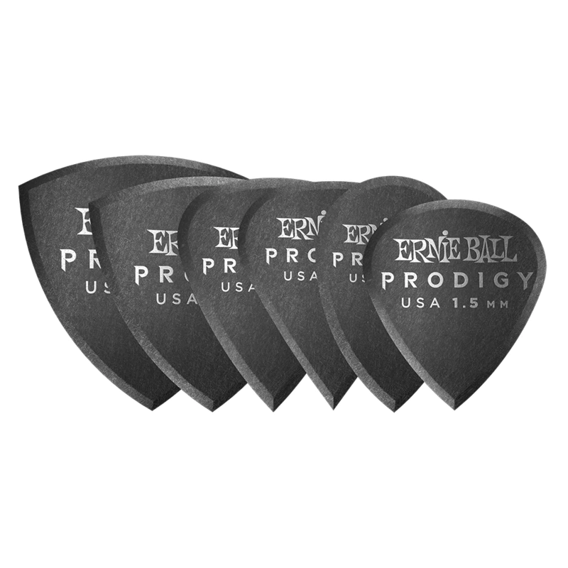 Ernie Ball Prodigy 1.5mm Delrin Guitar Pikcs 6 Pack - Black Multipack