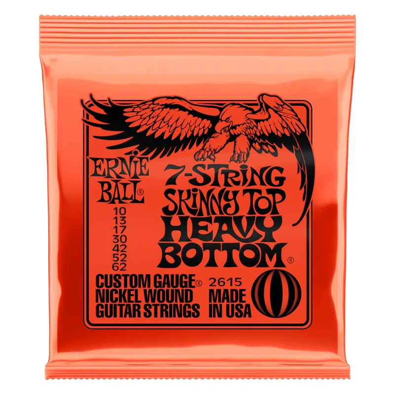 Ernie Ball Skinny Top Heavy Bottom Slinky 10-62 Custom Gauge Electric Guitar Strings - 7-String Set