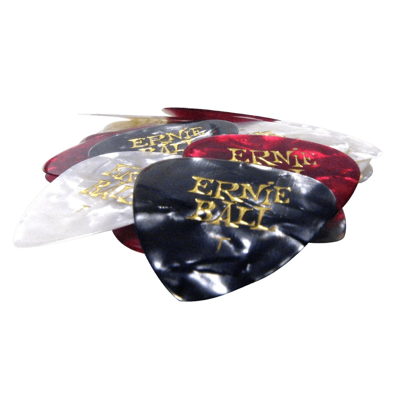 Ernie Ball Thin Assorted Color Pearloid Cellulose Pick - Each