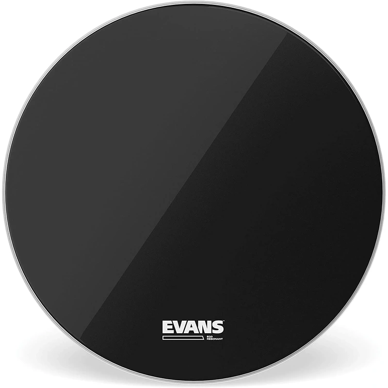 Evans 16" EQ3 Black Bass No Port