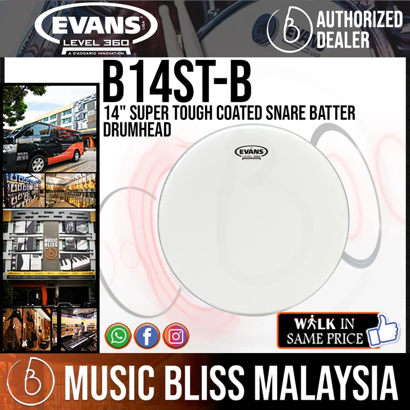 Evans B14ST-B Super Tough Coated Snare Batter Drumhead