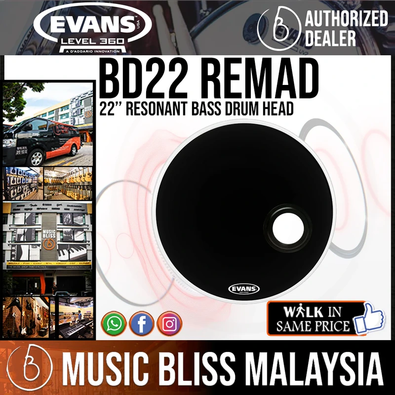 Evans BD22REMAD REMAD Resonant 22-Inch Bass Drum Head