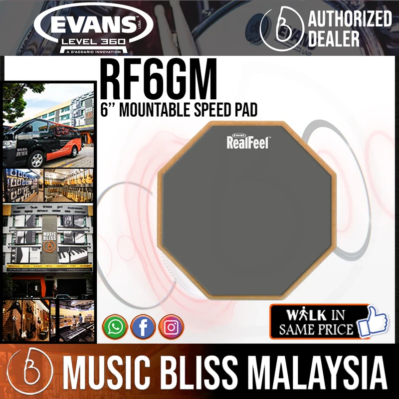 Evans RF6GM 6inch Mountable Speed Pad