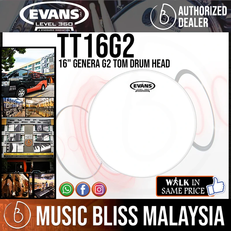 Evans TT16G2 Genera G2 16-inch Tom Drum Head