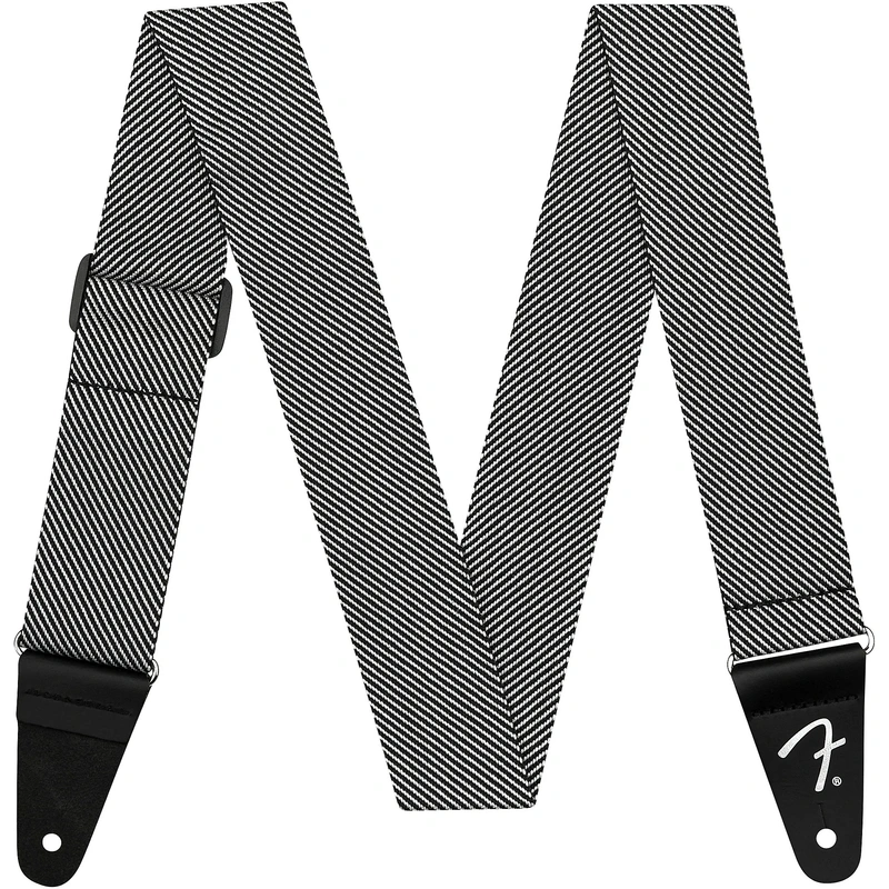 Fender 2" Wide Modern Tweed Strap - White & Black