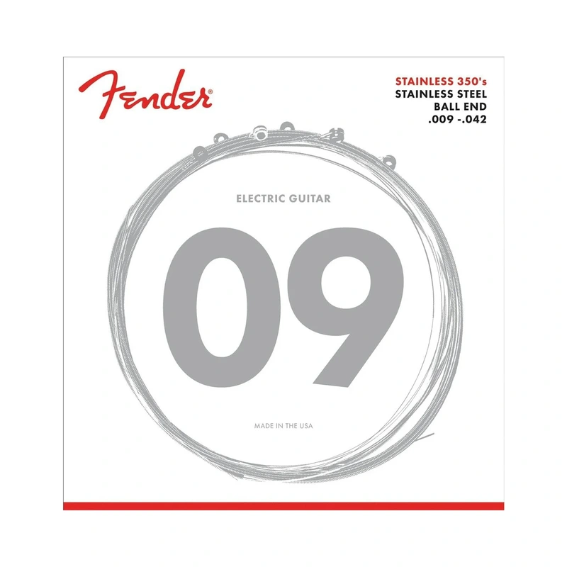 Fender 350L Light Gauge Stainless Steel Roundwound Electric Guitar Strings