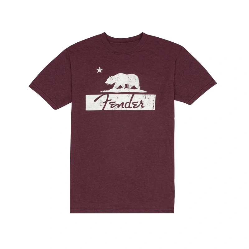 Fender Burgundy Bear T-Shirt, Large