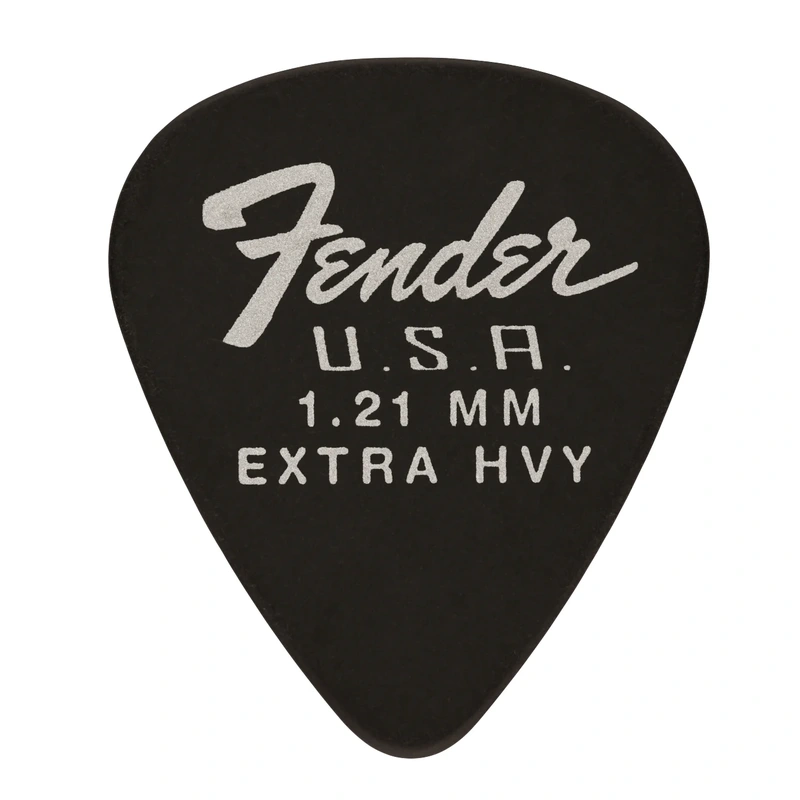 Fender Dura-Tone Delrin Picks, 351 Shape, Extra Heavy, 12-Pack, Black