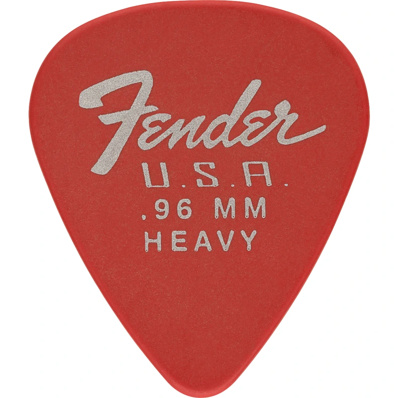 Fender Dura-Tone Delrin Picks, 351 Shape, Heavy, 12-Pack, Red