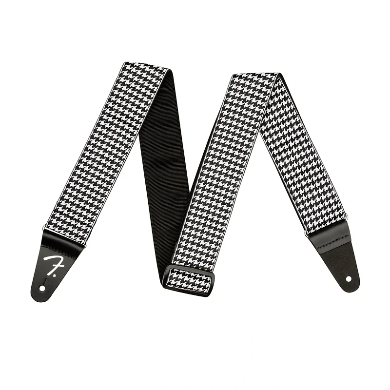 Fender Houndstooth Jacquard Guitar Strap White 2 in.