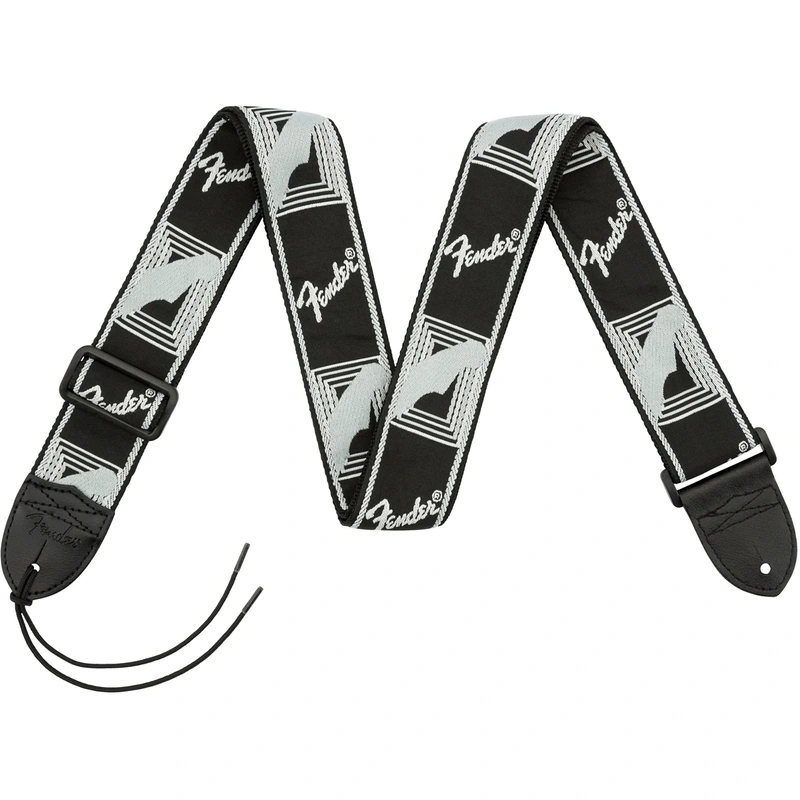 Fender Monogrammed Guitar Strap Black/Light Grey/Dark Grey