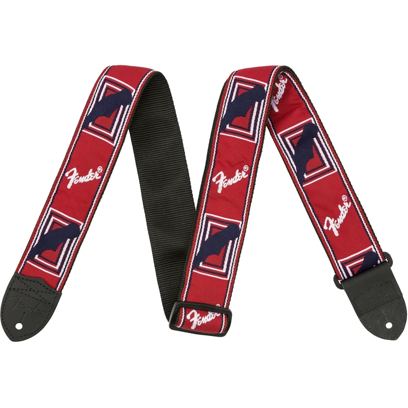 Fender Monogrammed Guitar Strap - Red/White/Blue