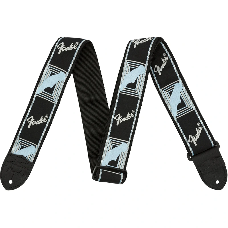 Fender Monogrammed Strap - Light Grey/Blue