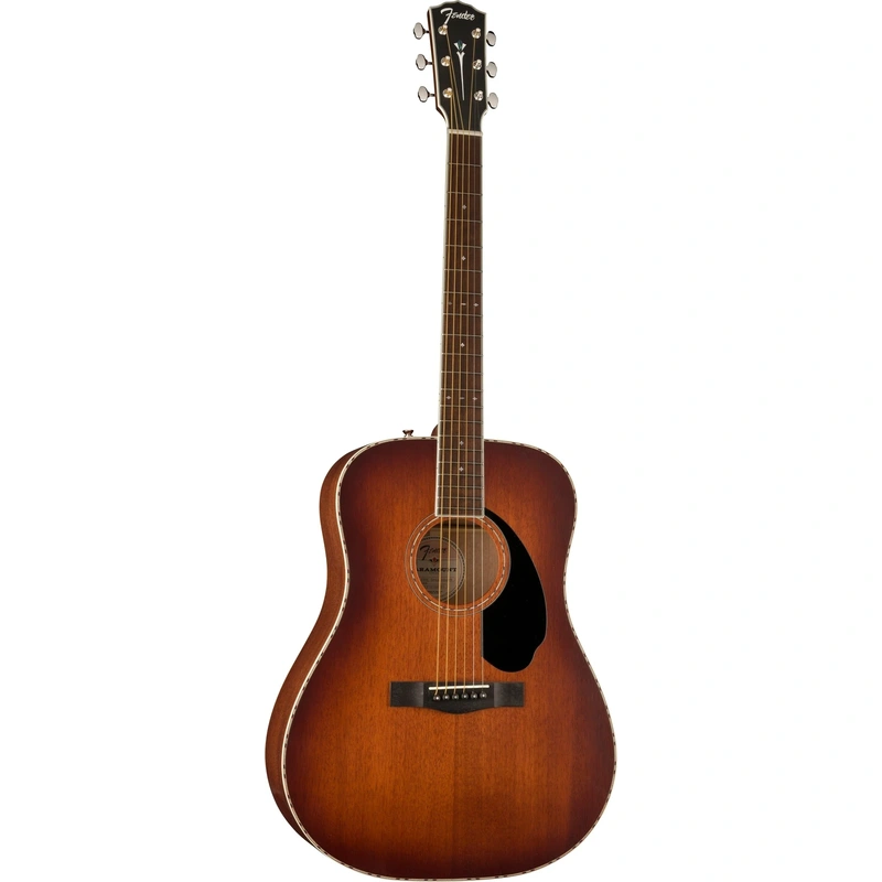 Fender PD-220E All Mahogany Dreadnought Acoustic-Electric Guitar - Aged Cognac Burst