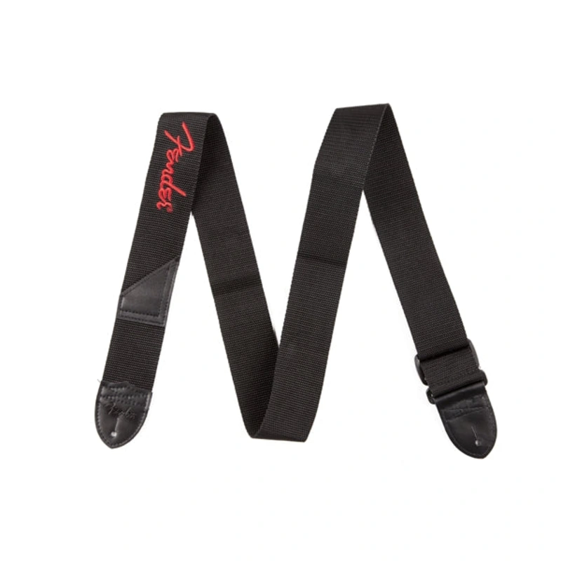 Fender Poly Logo Guitar Strap - Black & Red