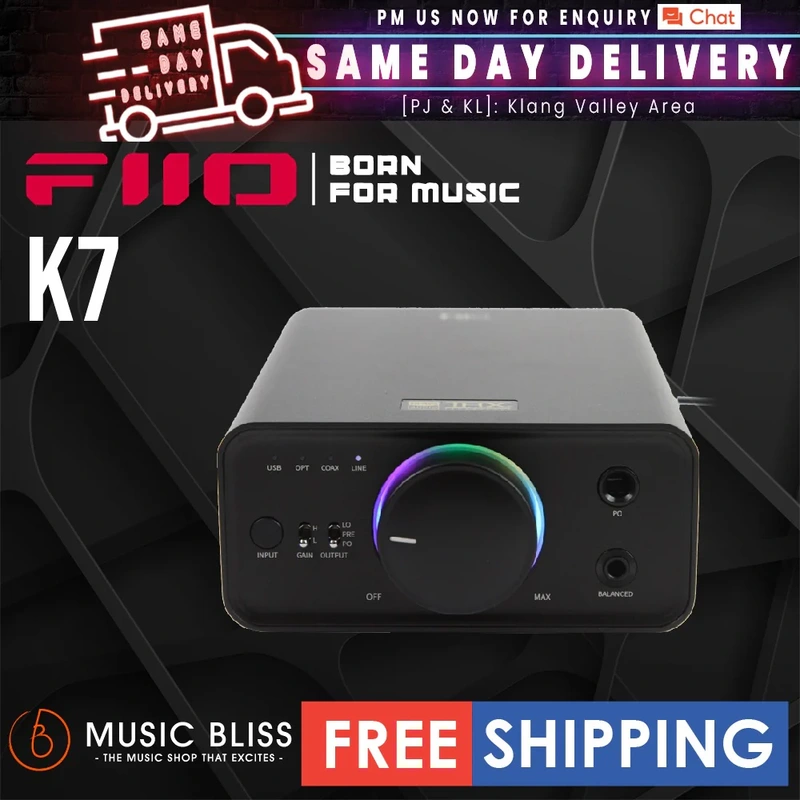 FiiO K7 Desktop DAC and Amplifier - Black