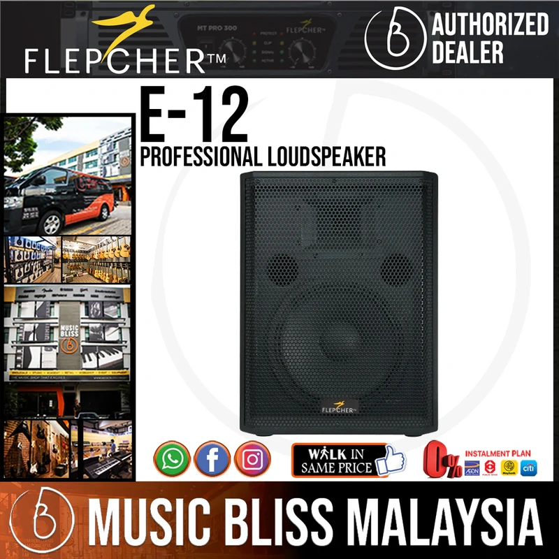 Flepcher E-12 12'' 2-way Professional Loudspeaker