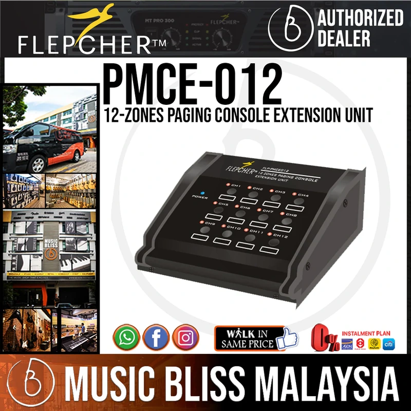 Flepcher PMCE-012 12-Zone Paging Console Extension Unit