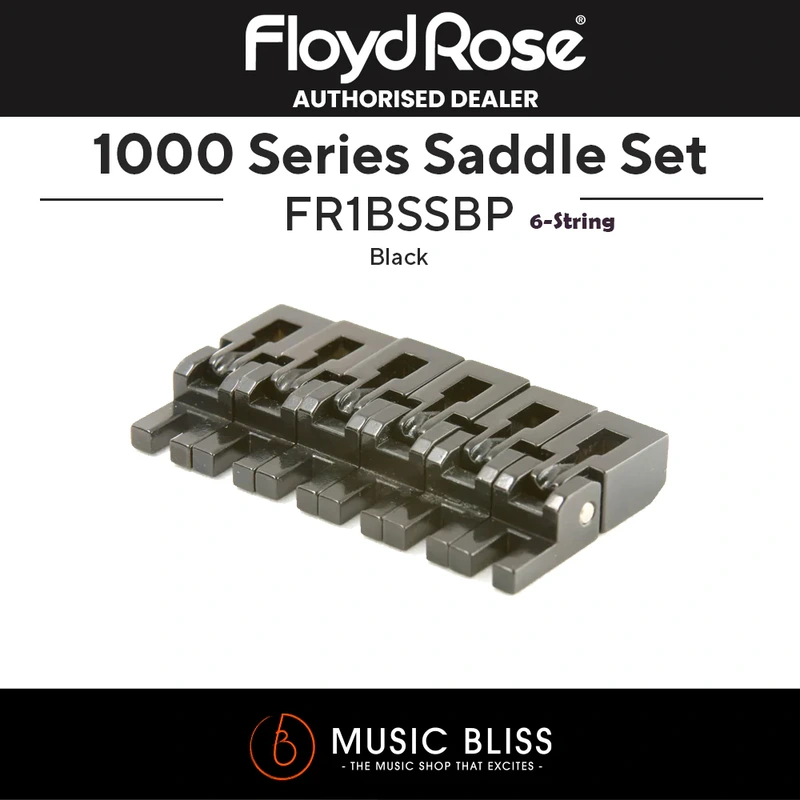 Floyd Rose FR1BSSBP 1000 Series Replacement Locking Bridge Saddle Set (6 pcs) - Black