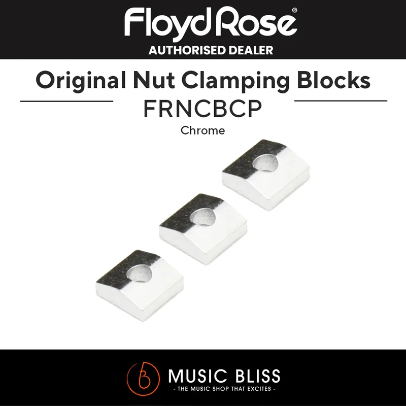 Floyd Rose FRNCBCP Original Series Nut Clamping Blocks - Chrome (Set of 3)