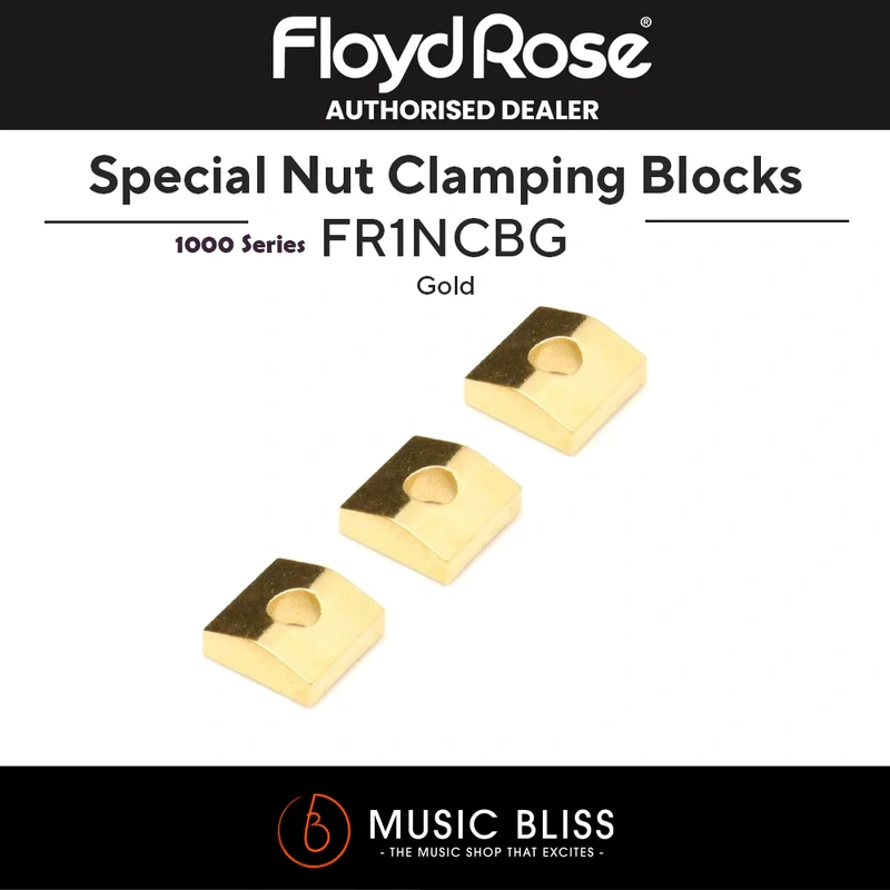 Floyd Rose FRNCBG Original Series Nut Clamping Blocks - Gold (Set of 3)