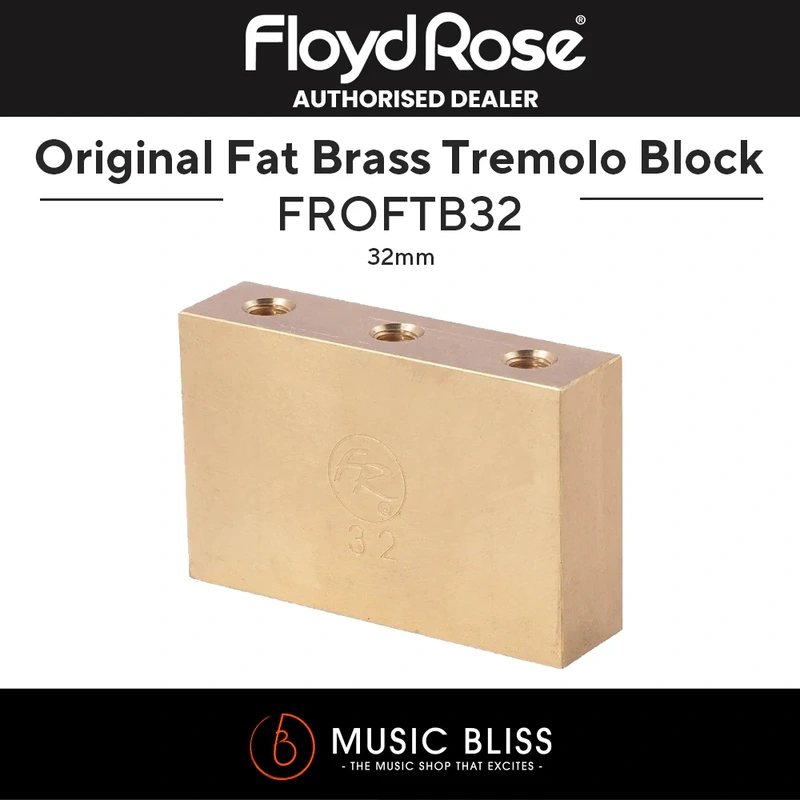Floyd Rose FROFTB32 Original Fat Brass Tremolo Sustain Block - 32mm
