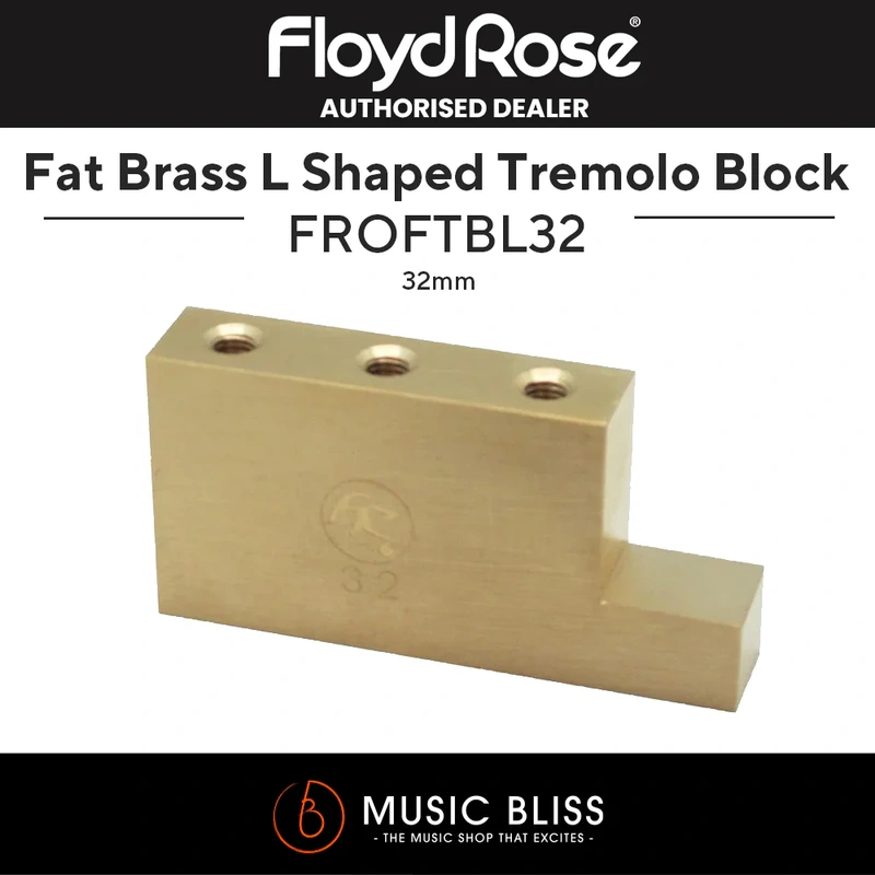Floyd Rose FROFTBL32 Original Fat Brass L Tremolo Sustain Block - 32mm