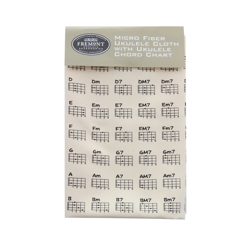 Fremont Micro Fiber Soft Cloth with Ukulele Chord Chart