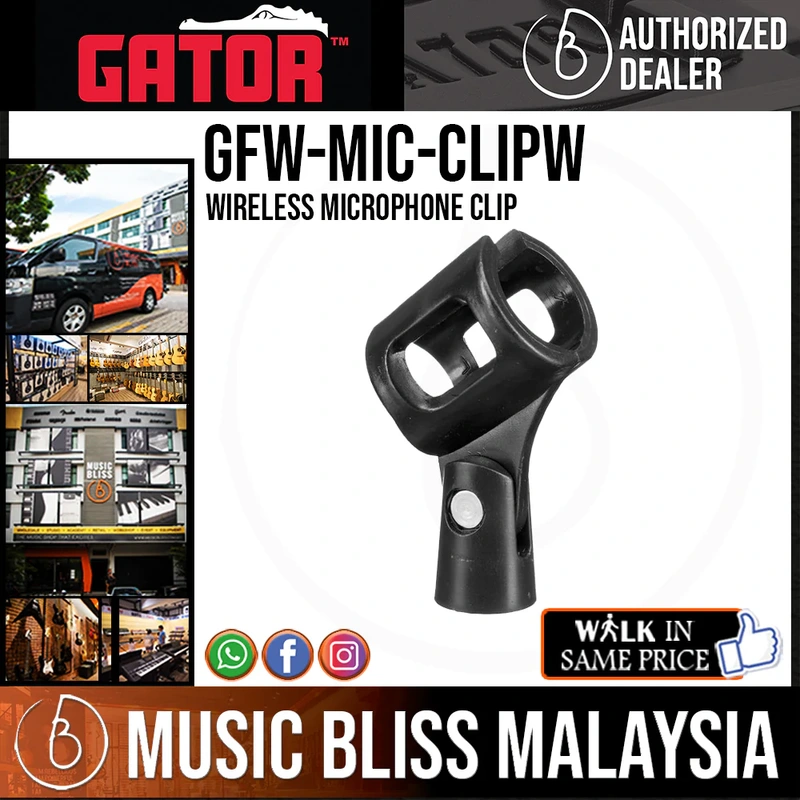 Gator Frameworks GFW-MIC-CLIPW Wireless Microphone Clip