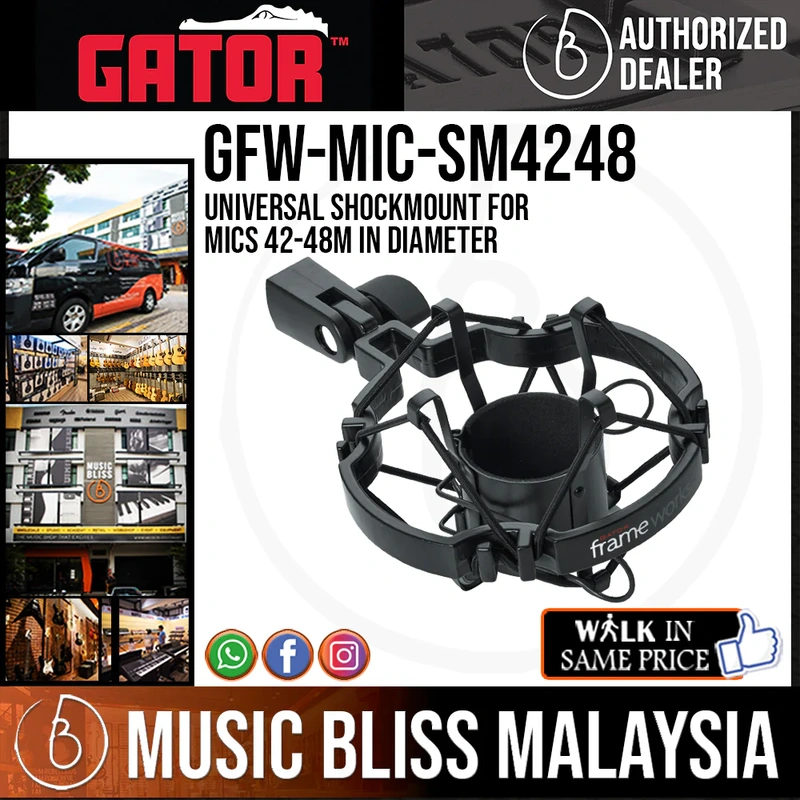 Gator Frameworks GFW-MIC-SM4248 Universal Shockmount For Mics 42-48Mm In Diameter