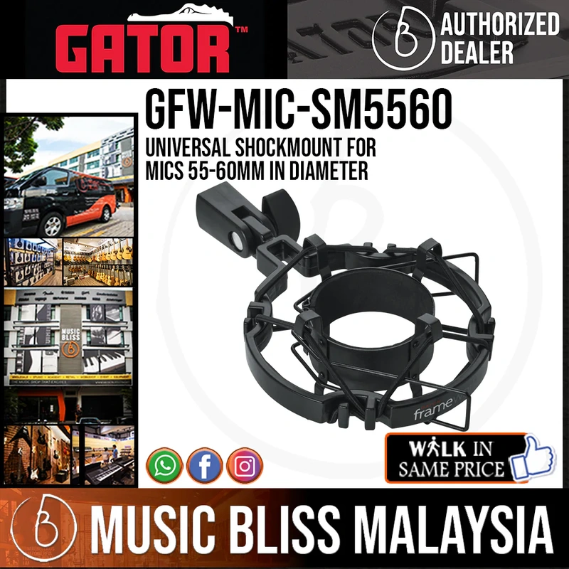 Gator Frameworks GFW-MIC-SM5560 Universal Shockmount For Mics 55-60Mm In Diameter
