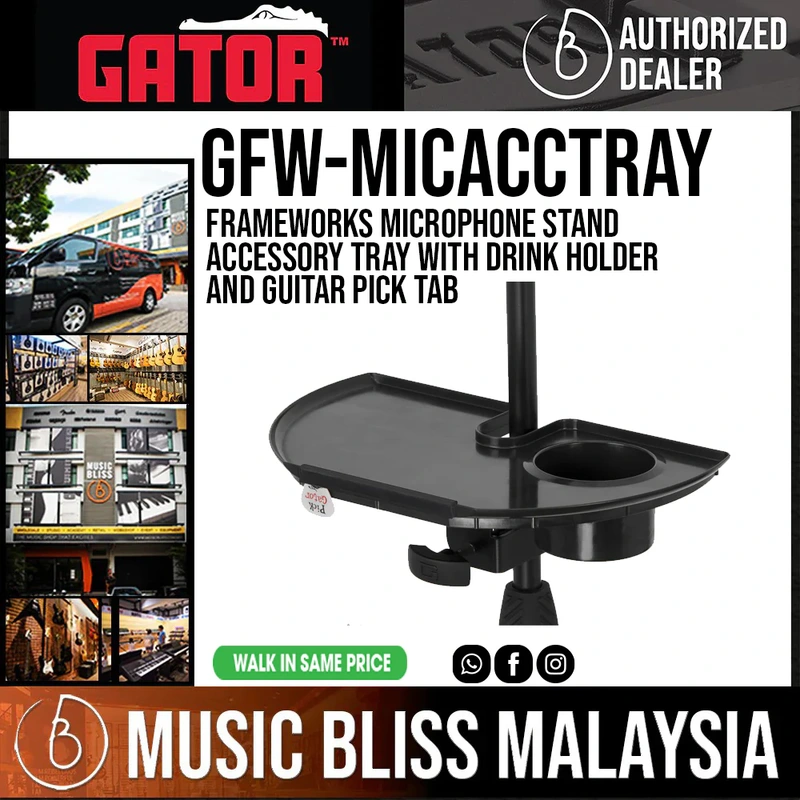 Gator Frameworks GFW-MICACCTRAY Microphone Stand Accessory Tray
