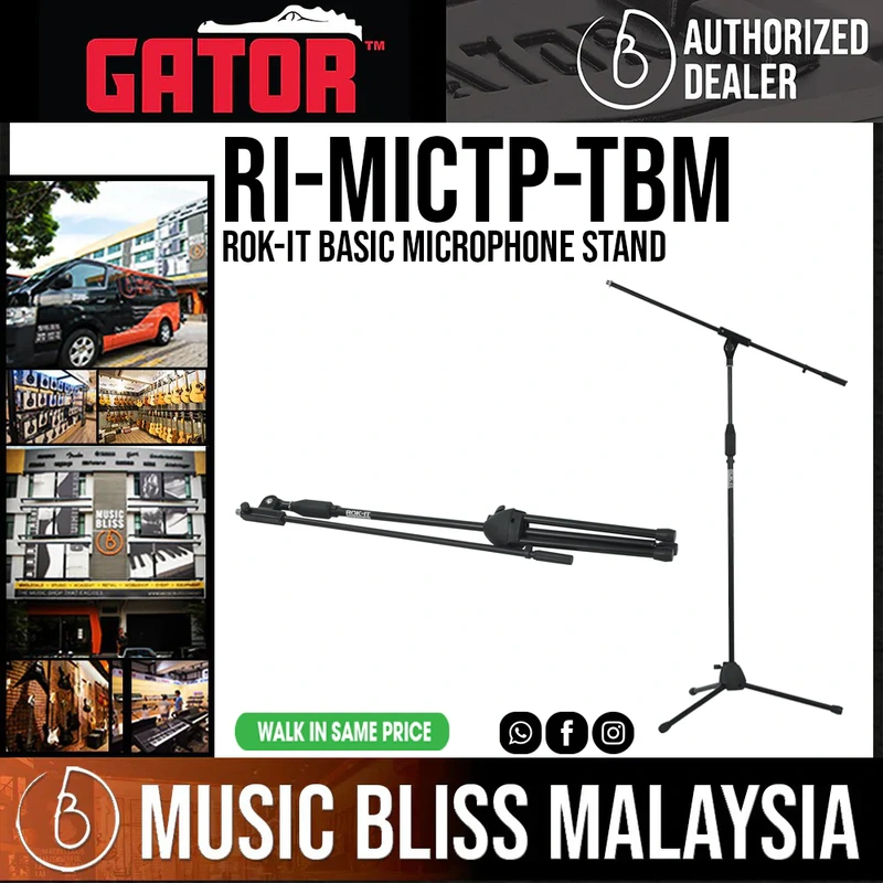 Gator Frameworks RI-MICTP-TBM ROK-IT Basic Microphone Stand