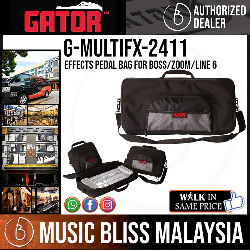 Gator G-MULTIFX-2411 Effects Pedal Bag for BOSS/ZOOM/LINE 6