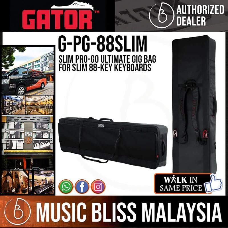 Gator G-PG-88 Slim Pro-Go Ultimate Gig Bag for Slim 88-key Keyboards