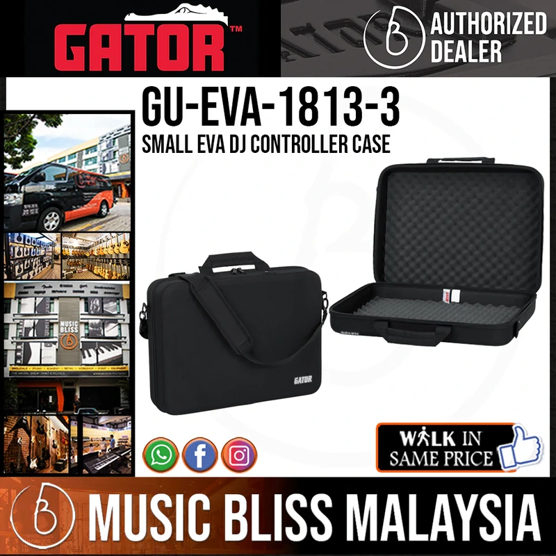 Gator GU-EVA-1813-3 Small EVA DJ Controller Case for Numark NV, Pioneer DDJ-WeGo3, Akai APC40 & Native Instruments Traktor Kontrol S2