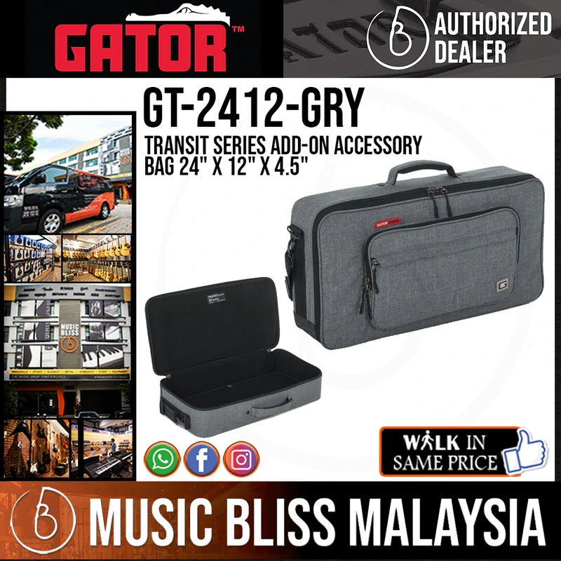Gator Transit Series Add-On Accessory Bag 24" x 12" x 4.5"