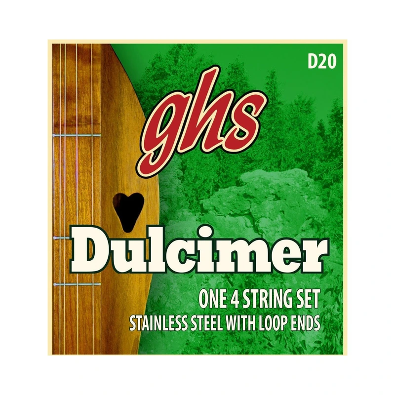 GHS D20 4-String Loop End Stainless Steel Lap Dulcimer Strings