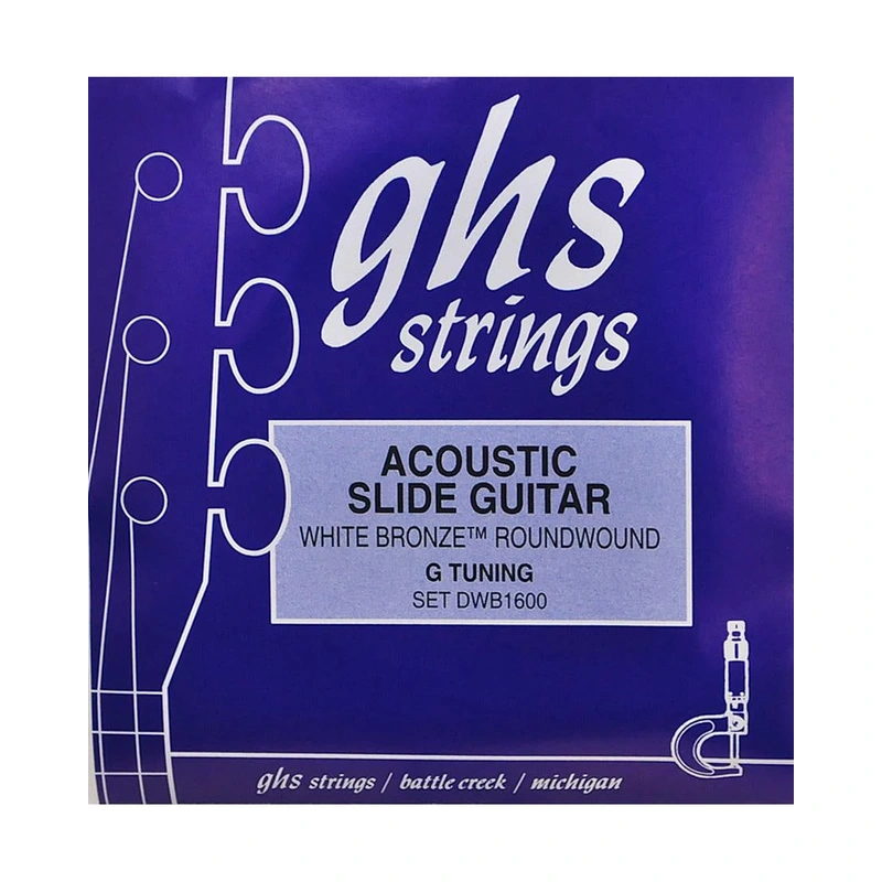 GHS DWB1600 White Bronze Resonator Acoustic Guitar Strings, G-Tuning
