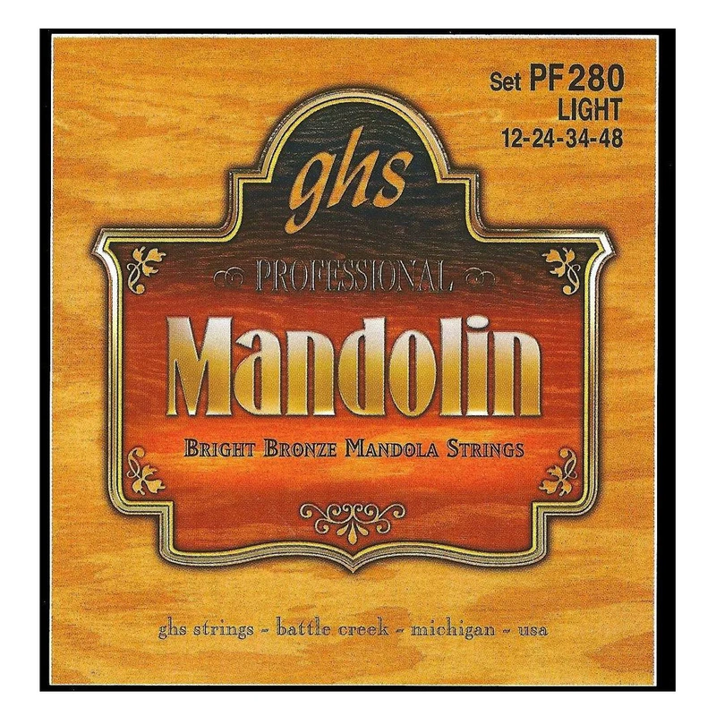 GHS PF280 Bright Bronze Light Gauge 8-String Mandola Strings