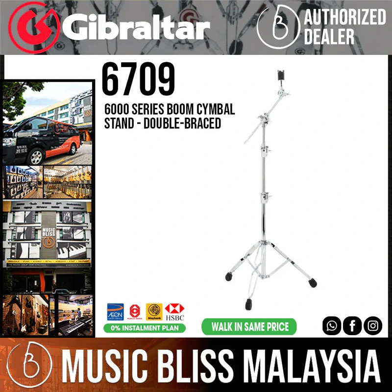 Gibraltar 6709 6000 Series Boom Cymbal Stand - Double-braced